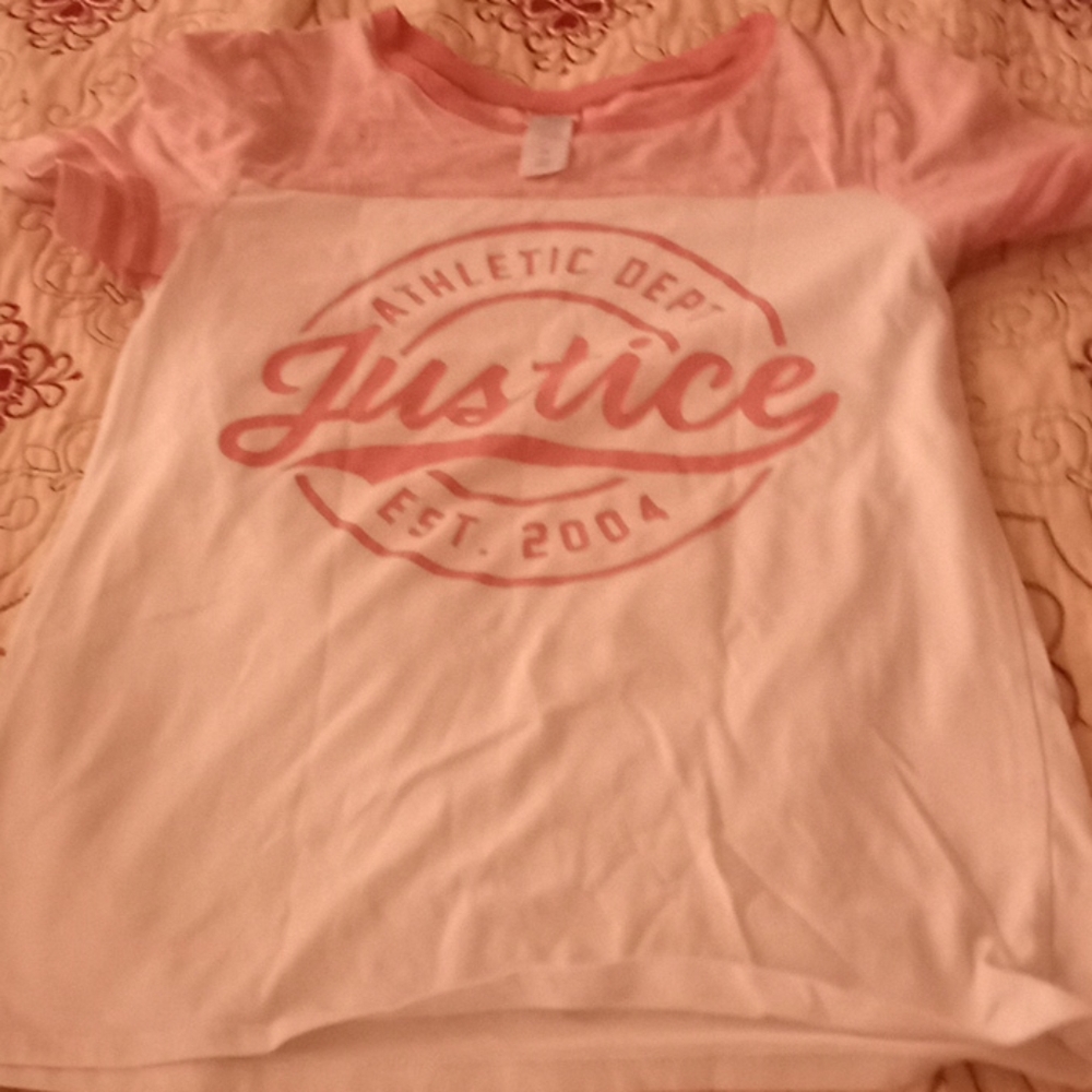 Justice top short sleeves size 10 EUC